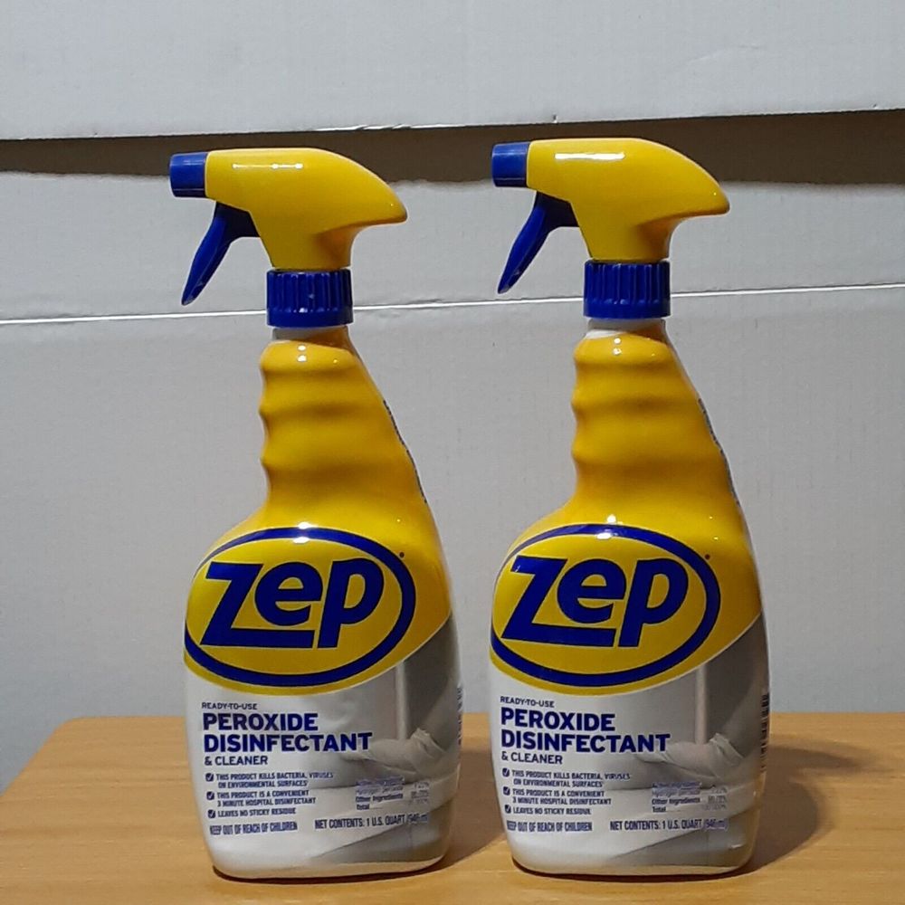 (2) Zep Ready-to-Use Peroxide Disinfectant & Cleaner 1 US Quart (946 ml)